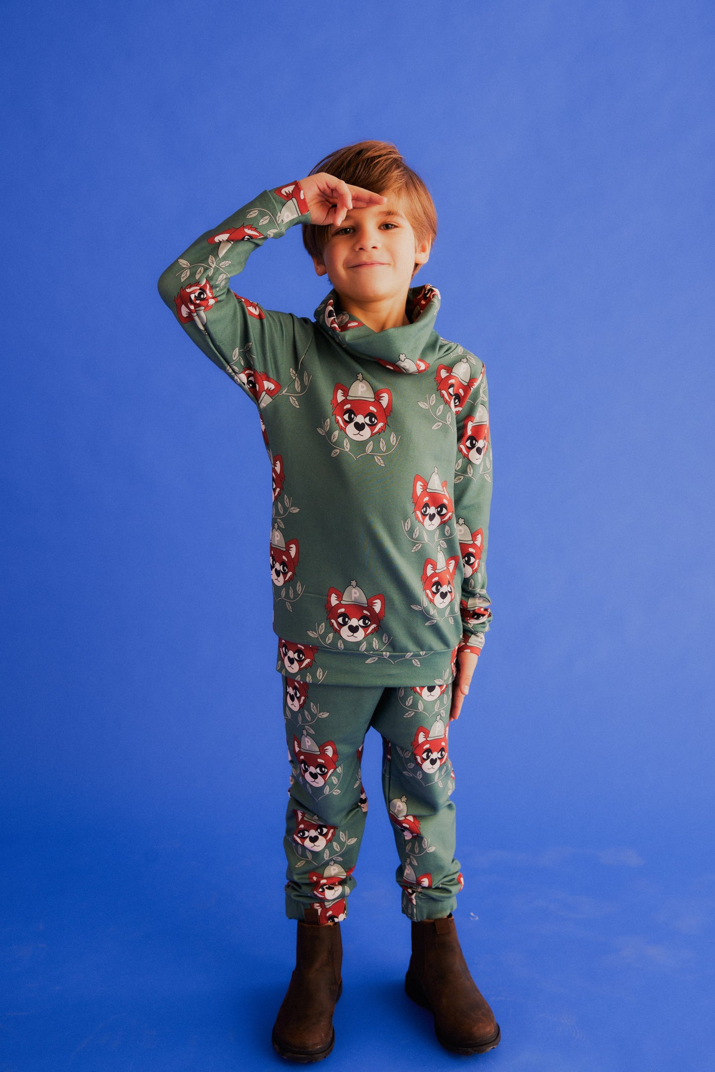 Dear Sophie Snood Sweatshirt PANDA in green