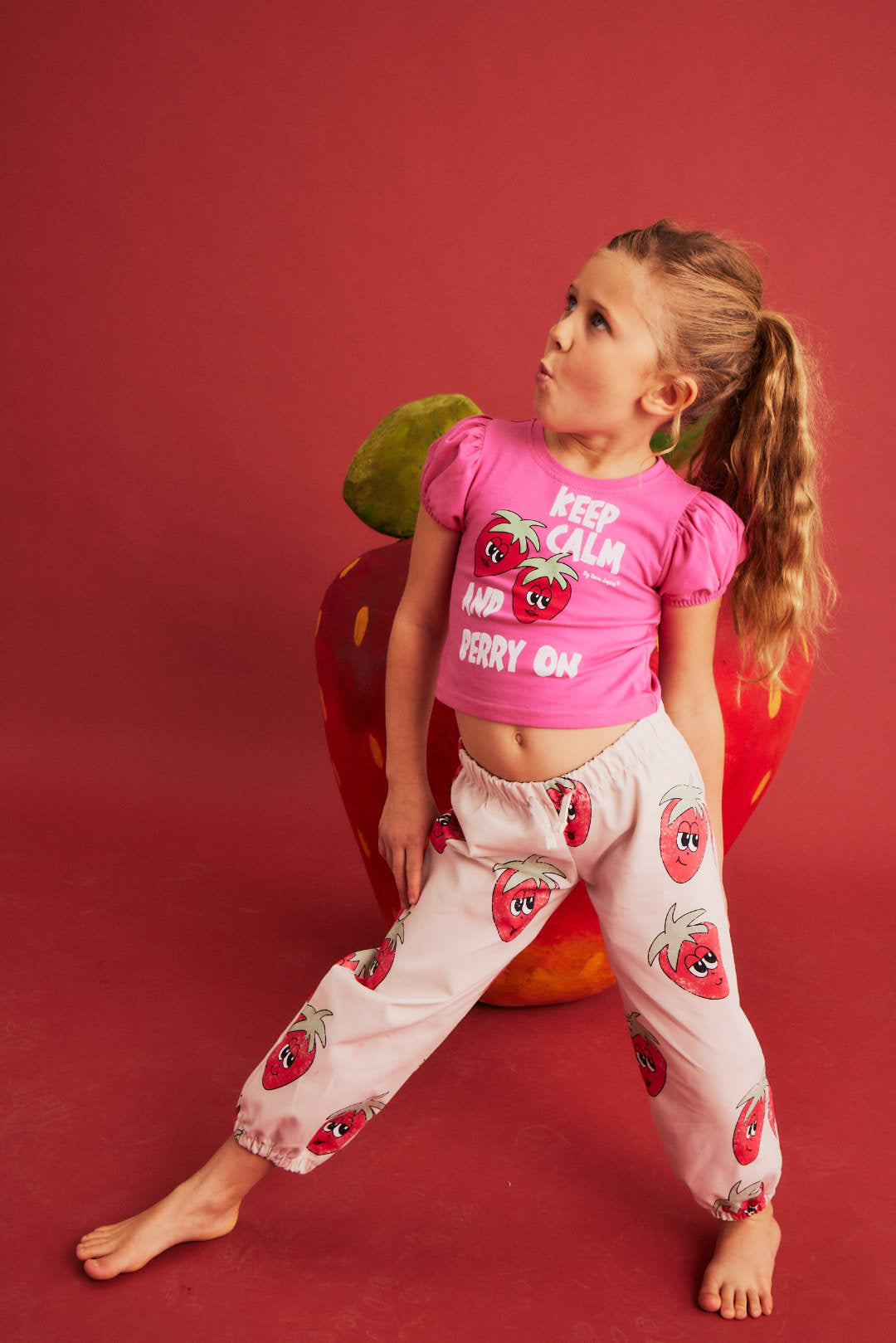 Dear Sophie Strawberry Loose Pants