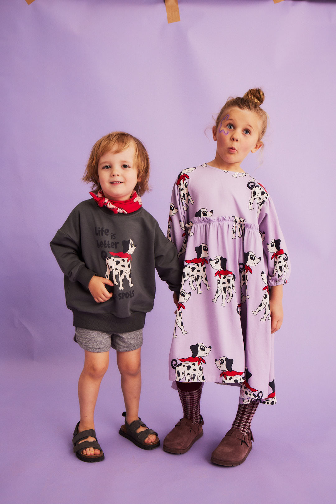Dear Sophie DALMATIAN grey Kurzhose