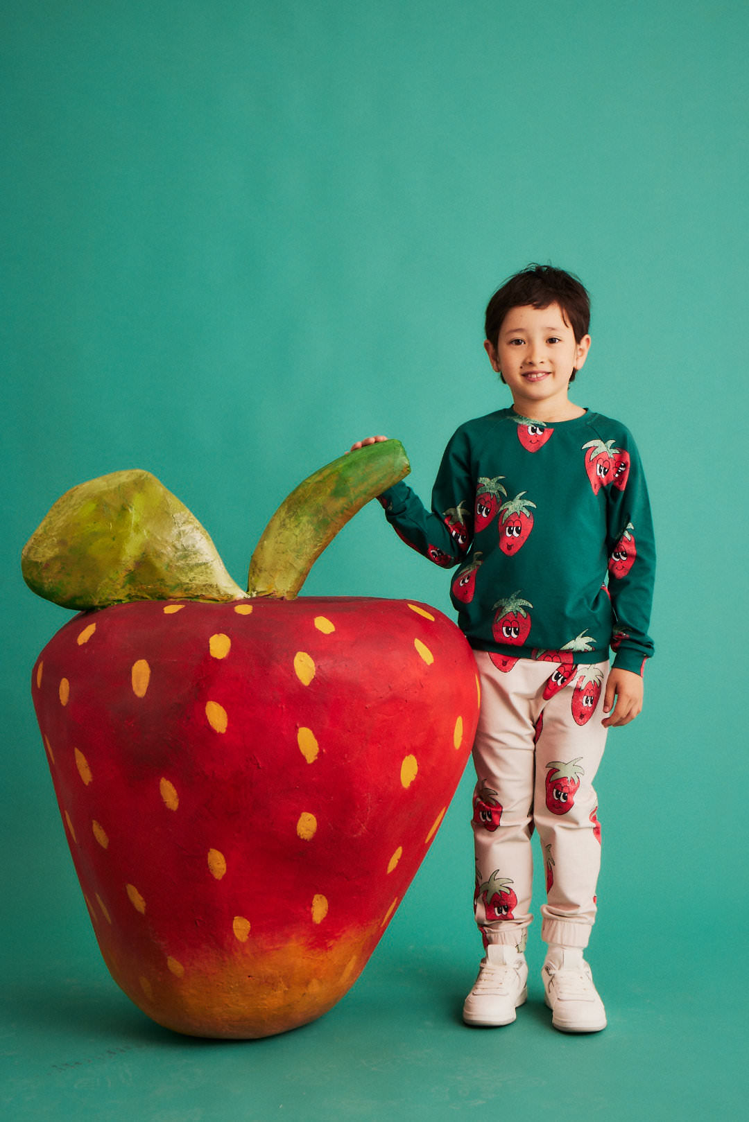 Dear Sophie Langarmshirt Strawberry green