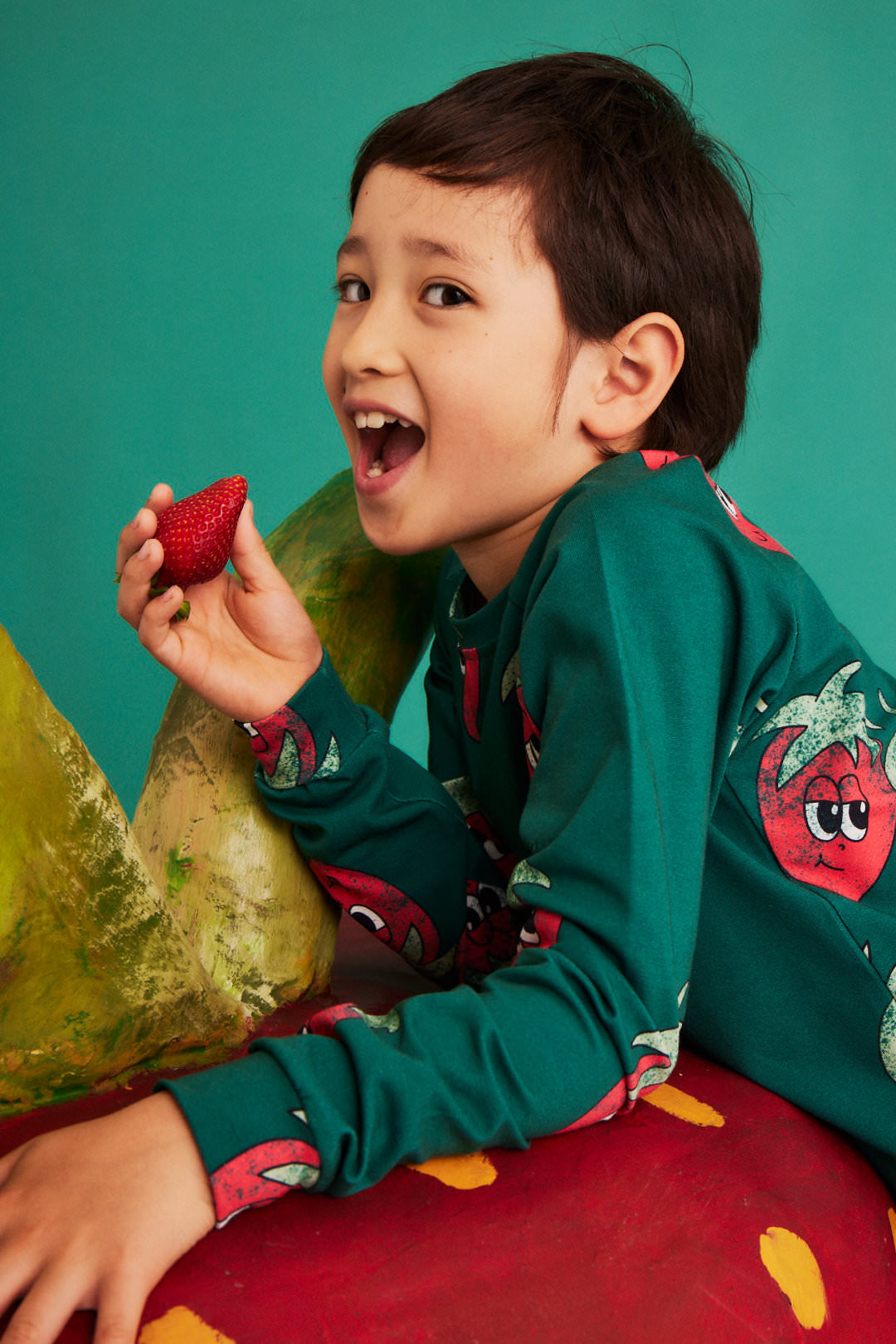 Dear Sophie Langarmshirt Strawberry green