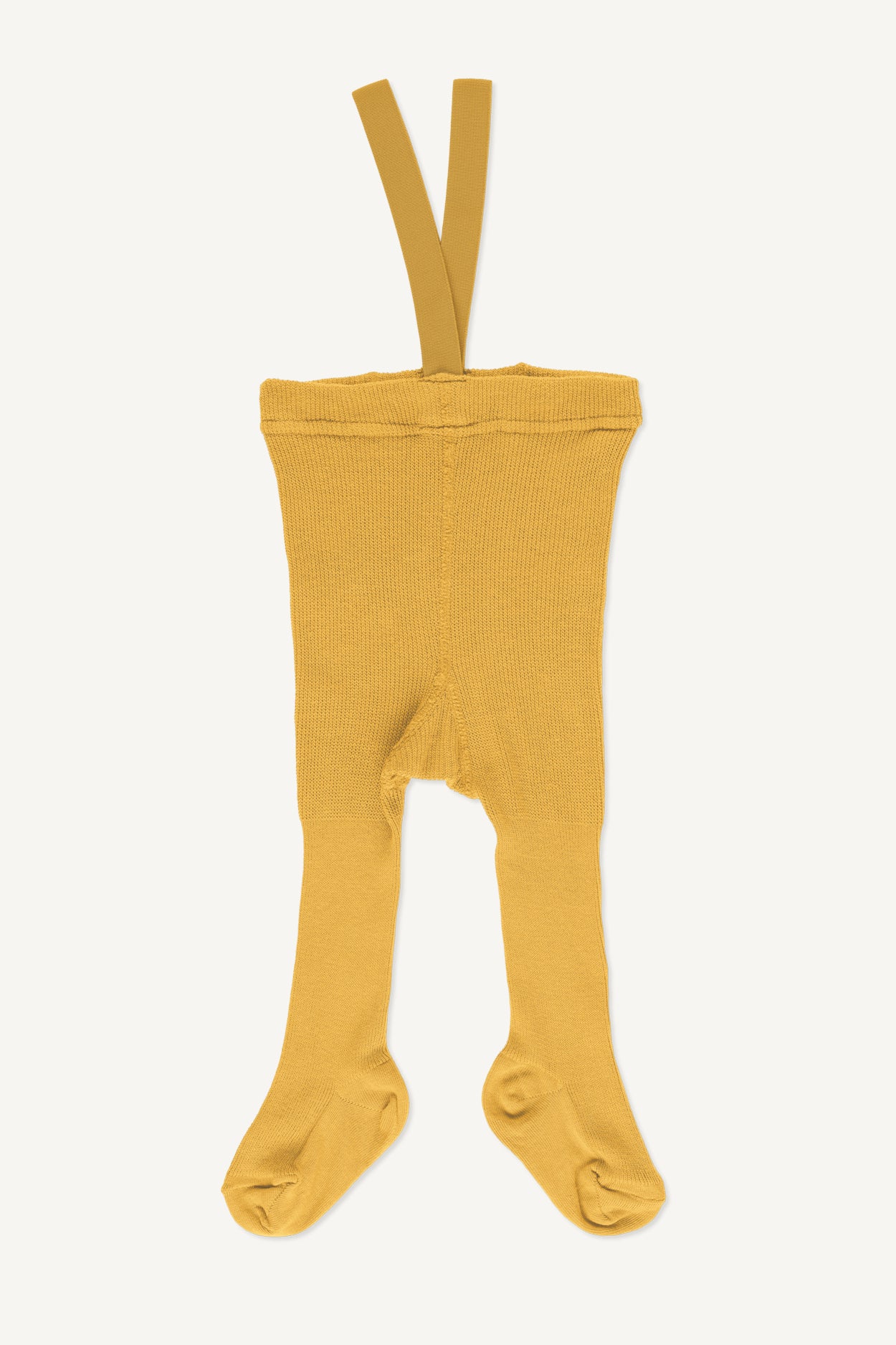 Strumpfhose mit Hosenträgern in Honiggelb