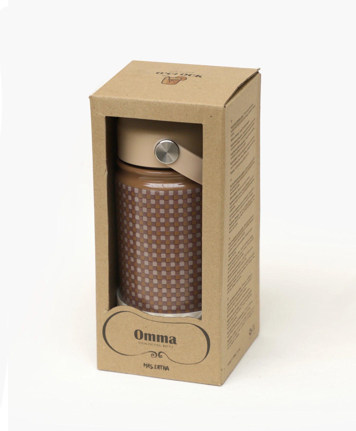 Mrs.Ertha Thermoflasche Vintage Squares 350ml