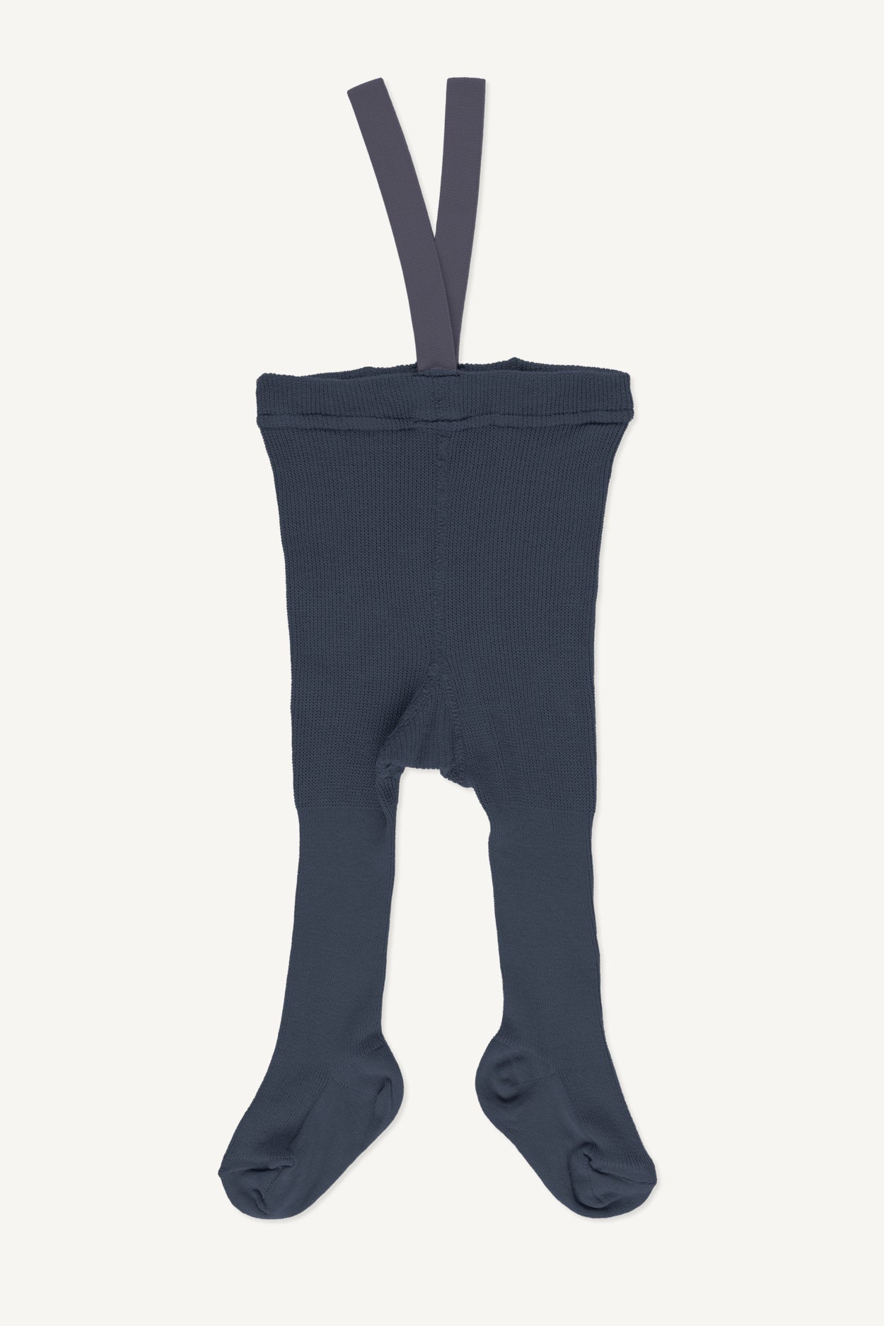 Strumpfhose mit Hosenträgern in Stahlblau