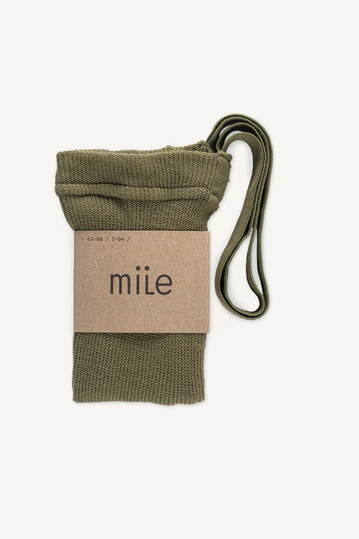 Strumpfhose mit Hosenträgern in olive