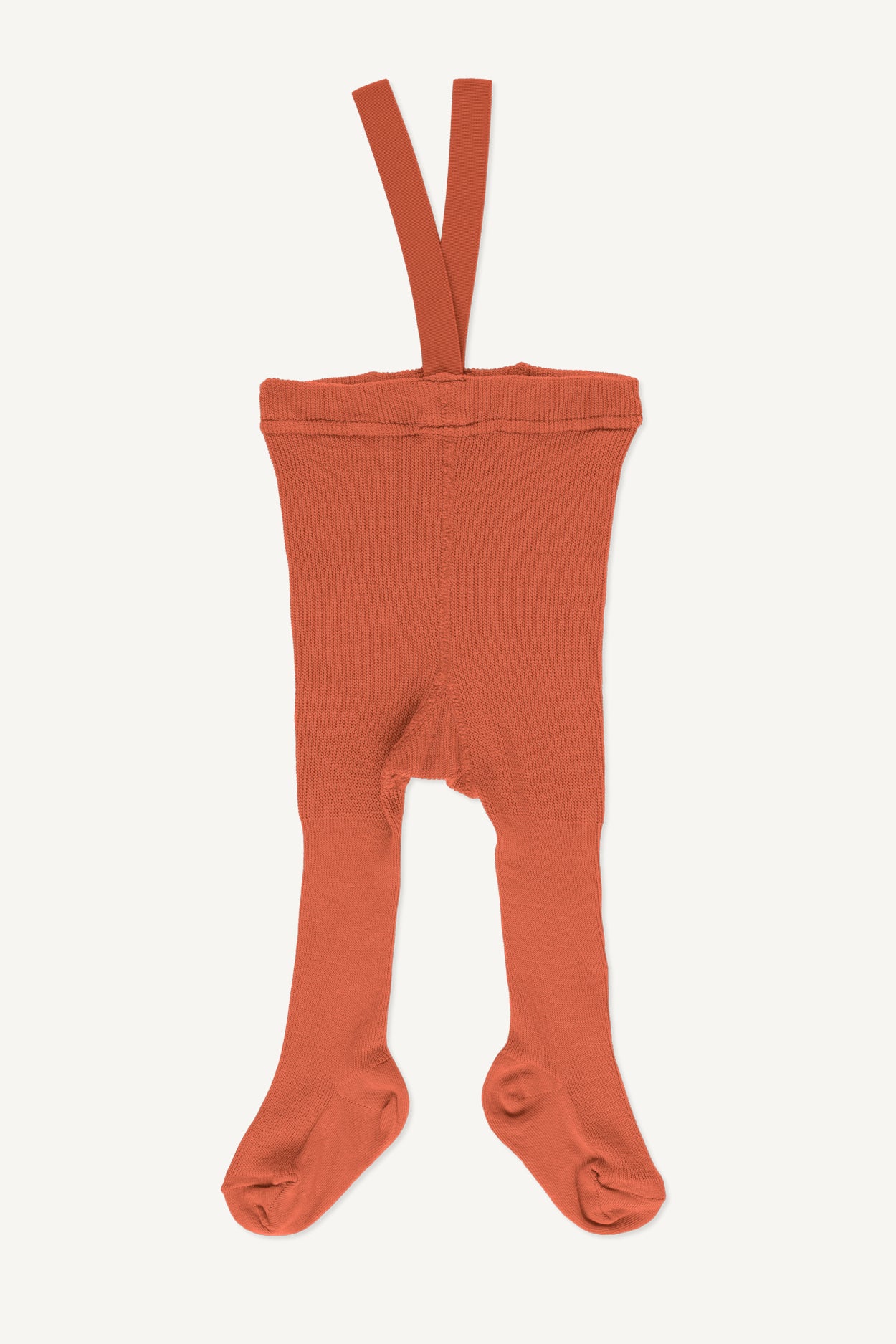 Strumpfhose mit Hosenträgern in Terracotta