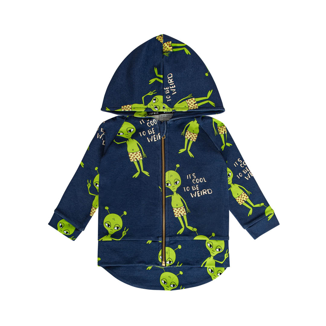 Dear Sophie Kapuzenjacke ALIEN in blue
