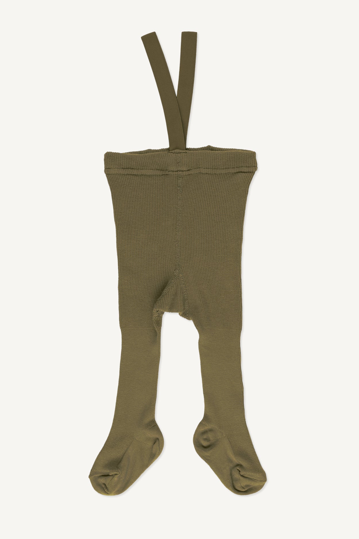 Strumpfhose mit Hosenträgern in olive