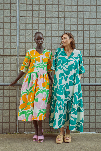 Greenary muslin dres adults Mainio