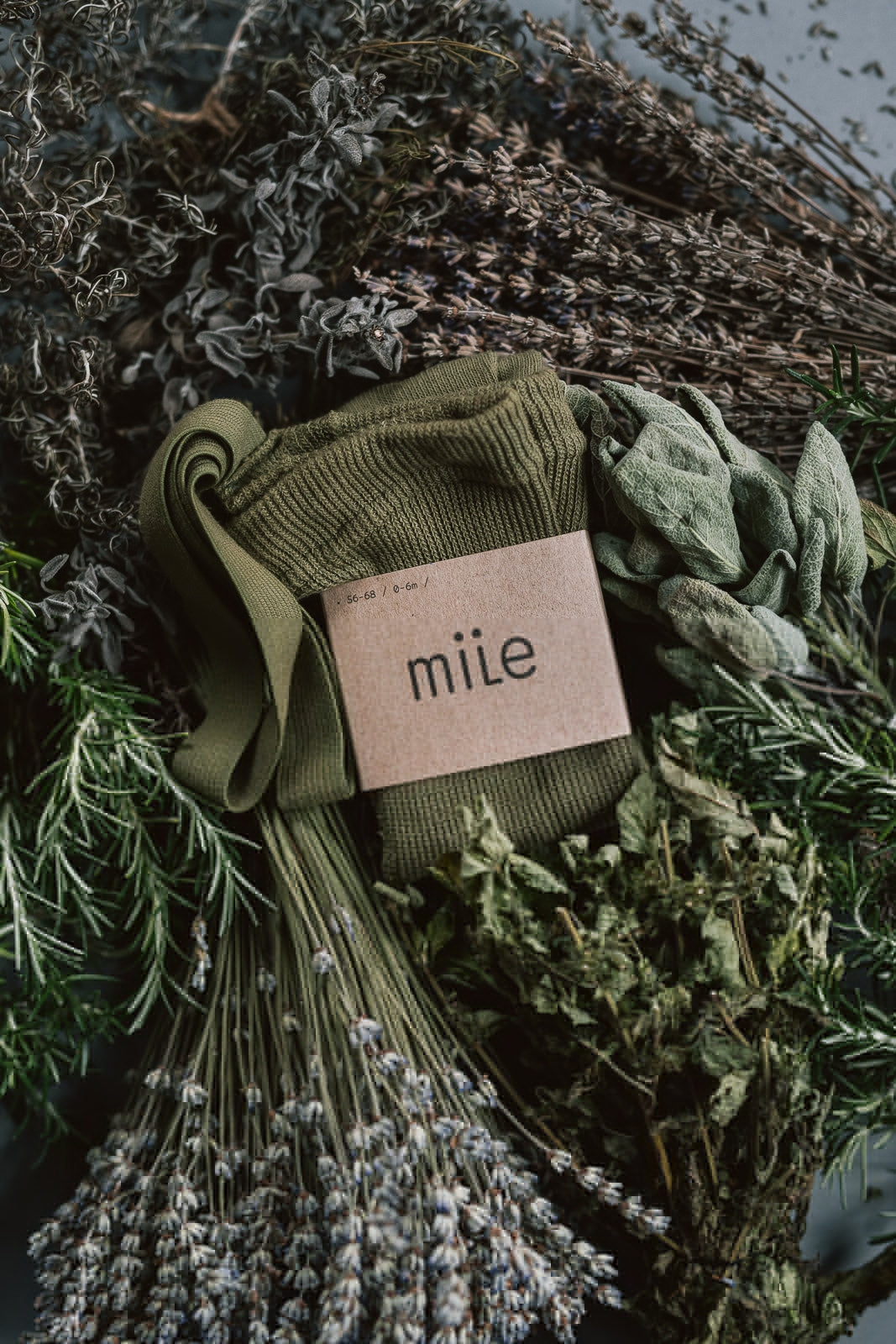 Strumpfhose mit Hosenträgern in olive