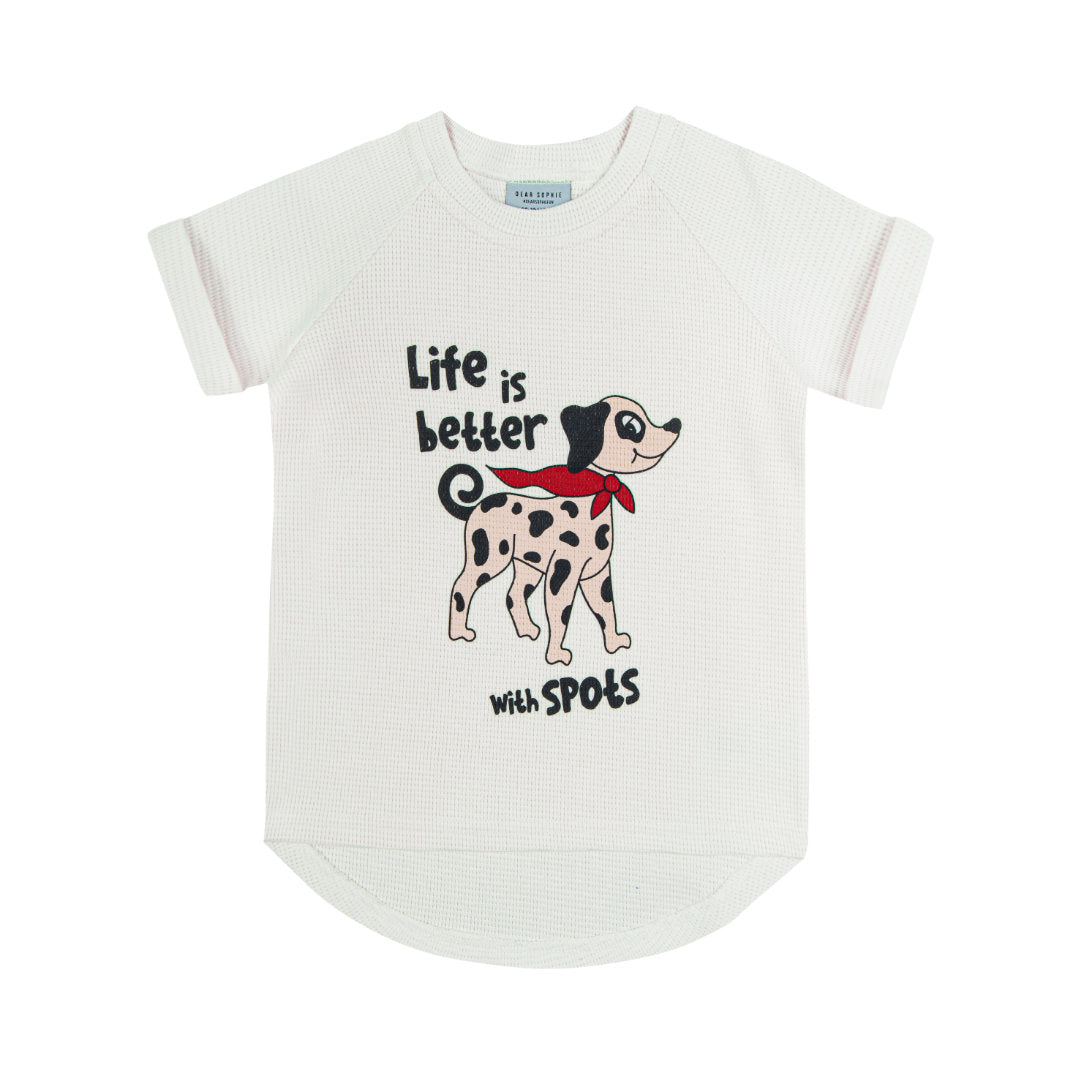 Dear Sophie DALMATIAN ecru T-Shirt