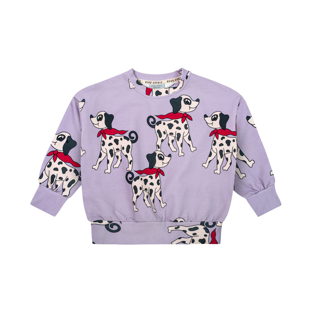 Dear Sophie DALMATIAN purple Pullover