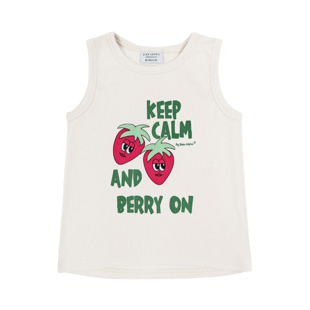 Dear Sophie Strawberry rib Top