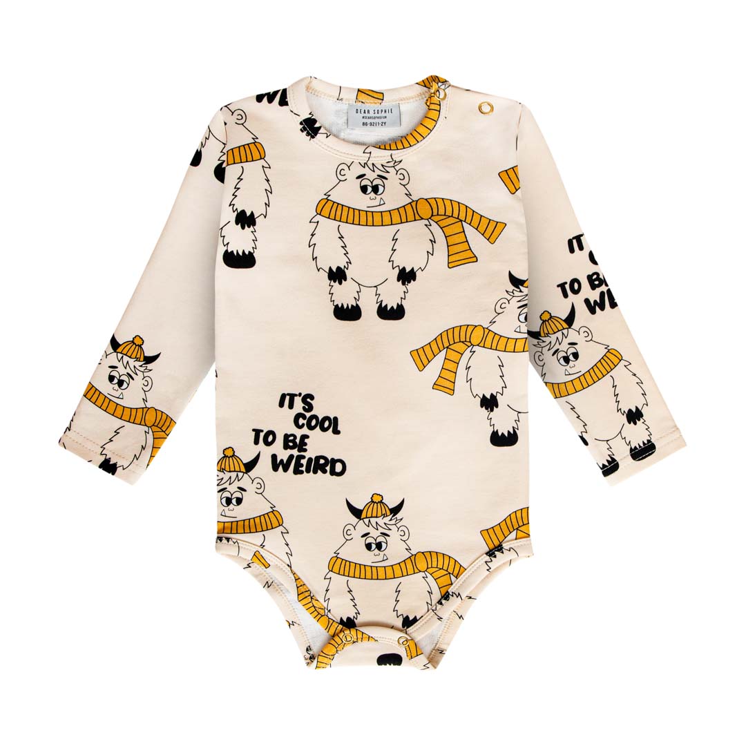 Dear Sophie Body langarm YETI in beige