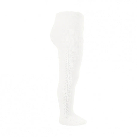 CONDOR Strumpfhose side openwork CREAM