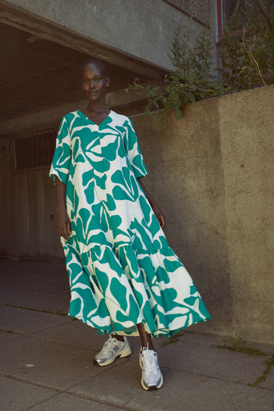 Greenary muslin dres adults Mainio