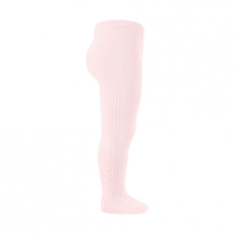 CONDOR Strumpfhose side openwork PINK